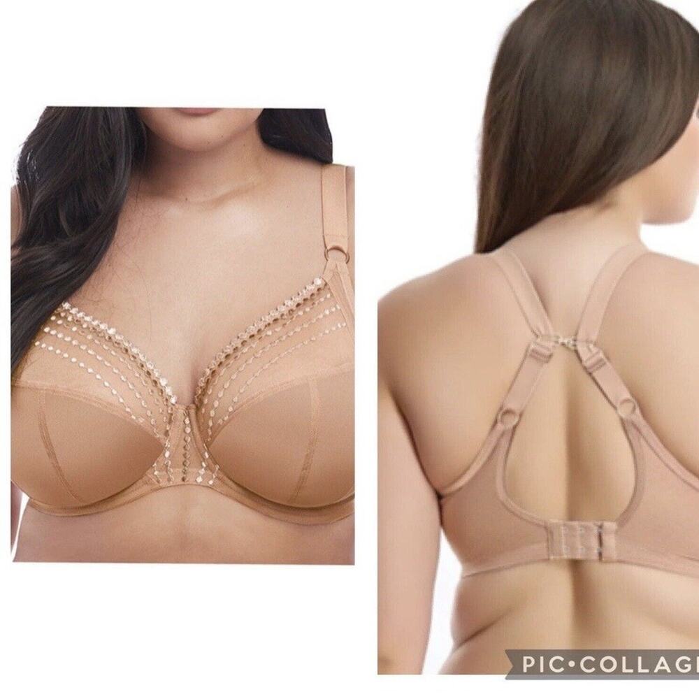 Elomi Matilda Unlined Plunge Bra Beige Size 40J